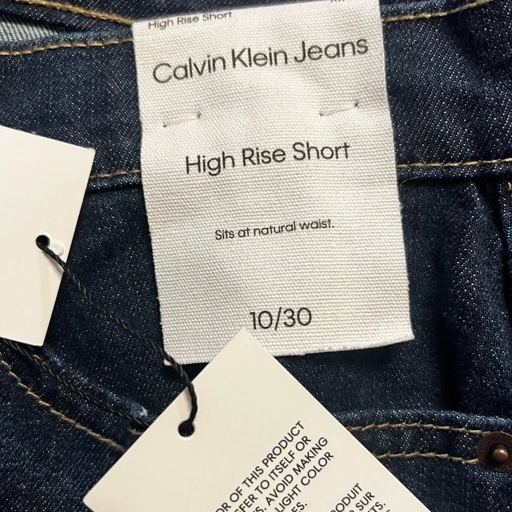 Calvin klein high rise denim Jean shorts new with tags size 10/30